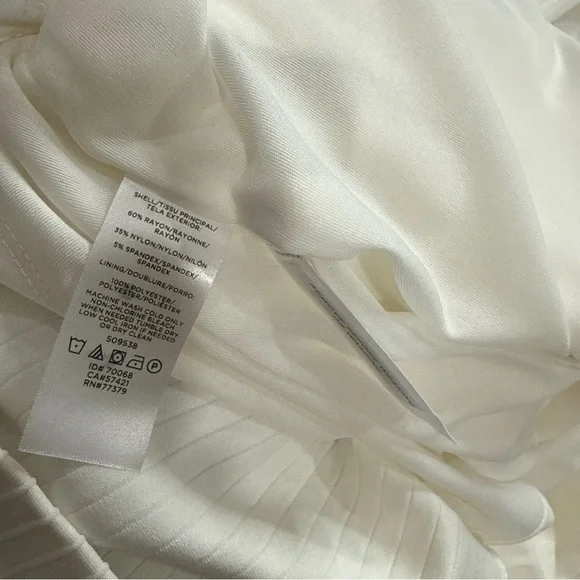 ANN TAYLOR Sleeveless Petites White Lined Dress Women's Sz 0P Zipped Back A0501 - Picture 4 of 8